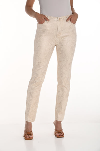 Abstract Casual Slim Pants Frank Lyman