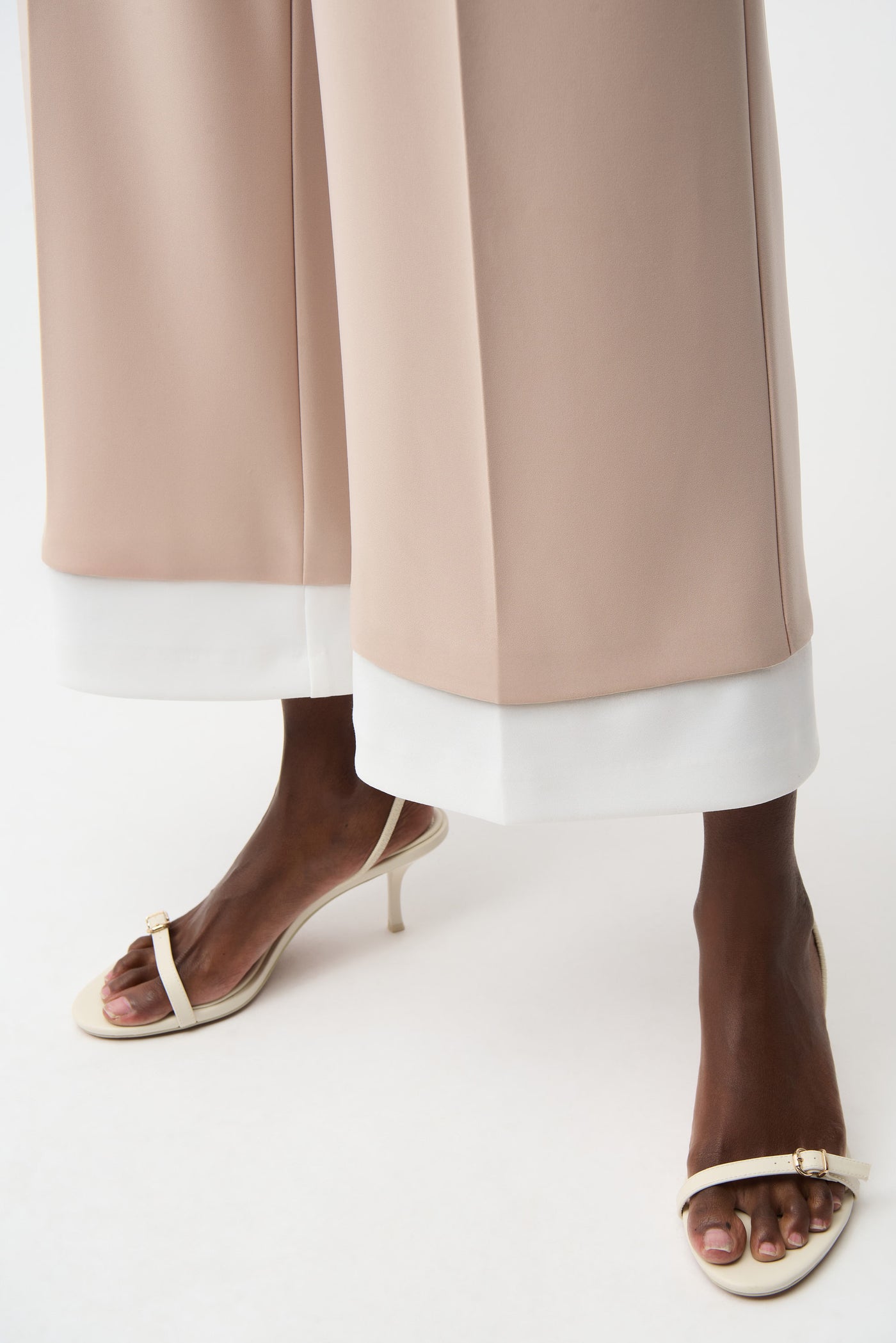 Silky Knit Pull-On Culotte Pants With Contrast Piping Joseph Ribkoff