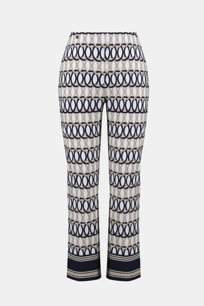Millennium Geometric Print Straight Pull-On Pants Joseph Ribkoff