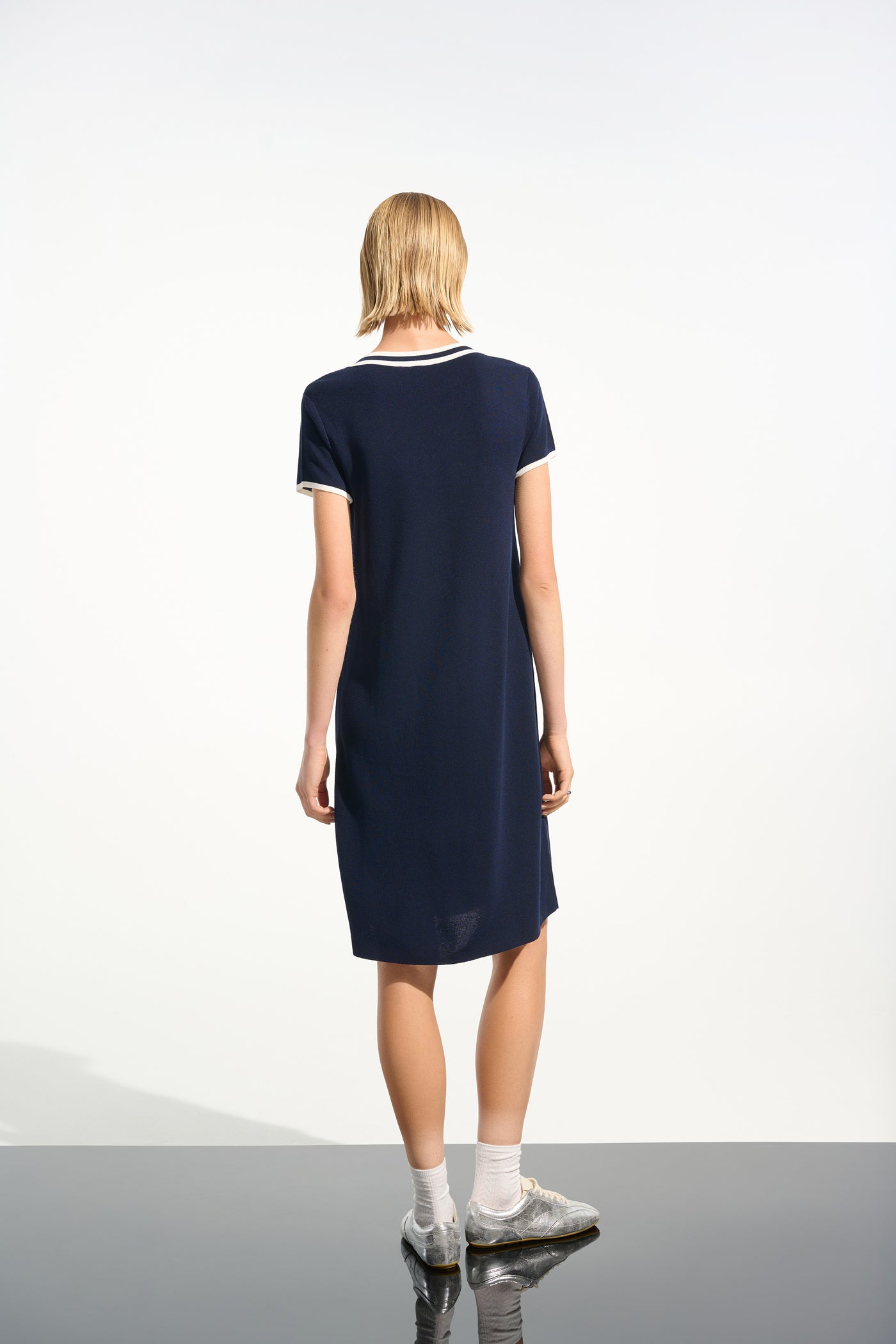 Viscose Knit A-Line Dress With Rib Trim Joseph Ribkoff
