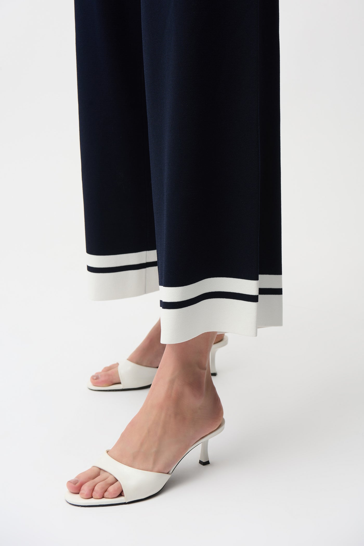 Viscose Blend Culotte pants With Stripe Detail Joseph Ribkoff