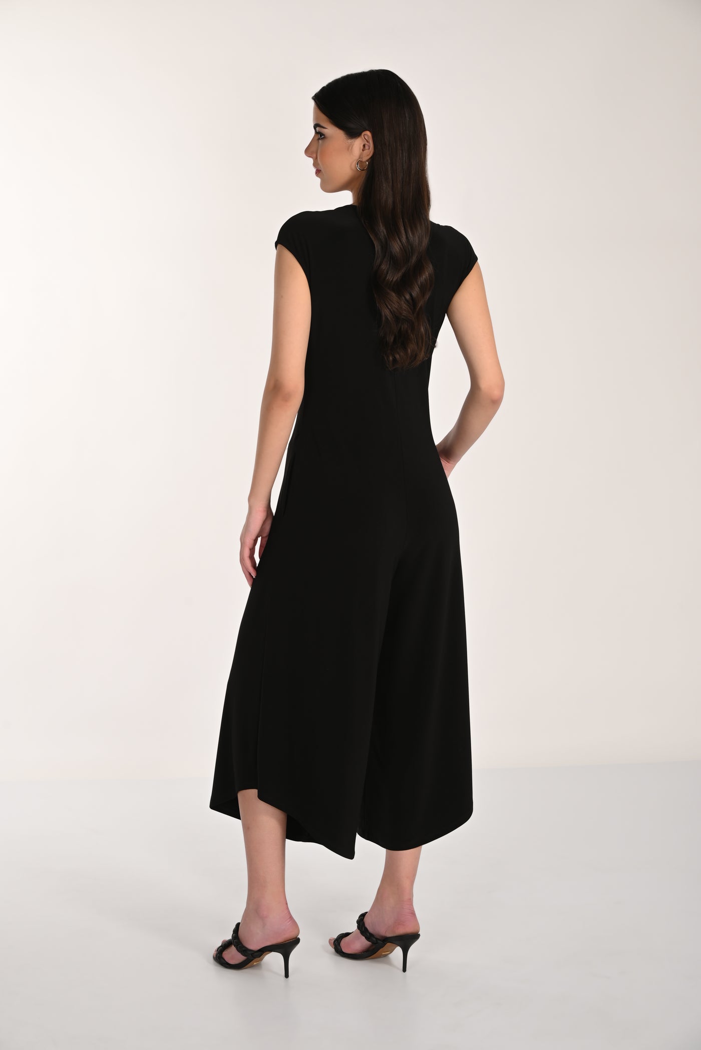 Noir Knit Zip Jumpsuit Frank Lyman