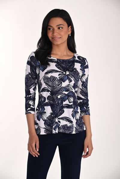 Midnight Bloom Knit Top Frank Lyman