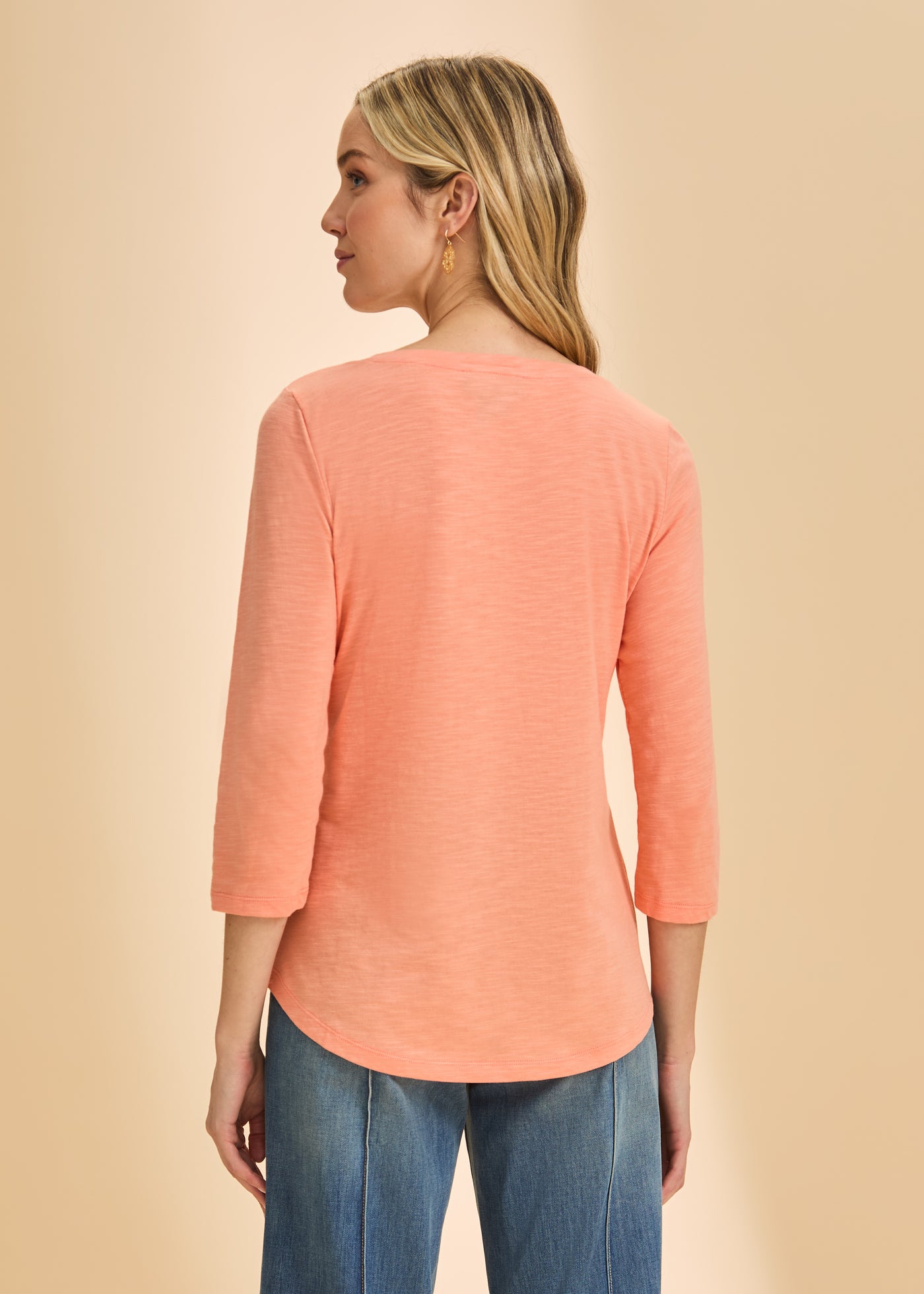 3/4 Sleeve V-Neck Top French Dressing Jeans