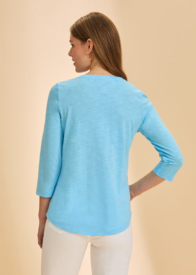 3/4 Sleeve V-Neck Top French Dressing Jeans