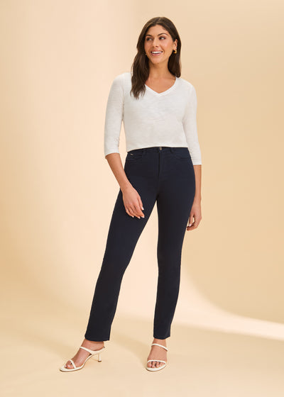 3/4 Sleeve V-Neck Top French Dressing Jeans