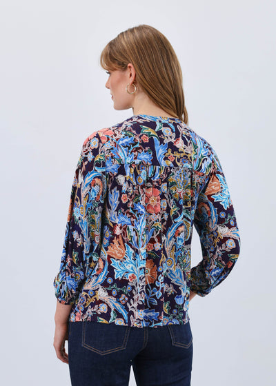 3/4 Sleeve Embellished Neck Top - Dream Pants