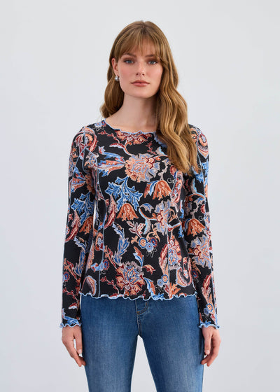 Long Sleeve Boat Neck Top - Dream Pants