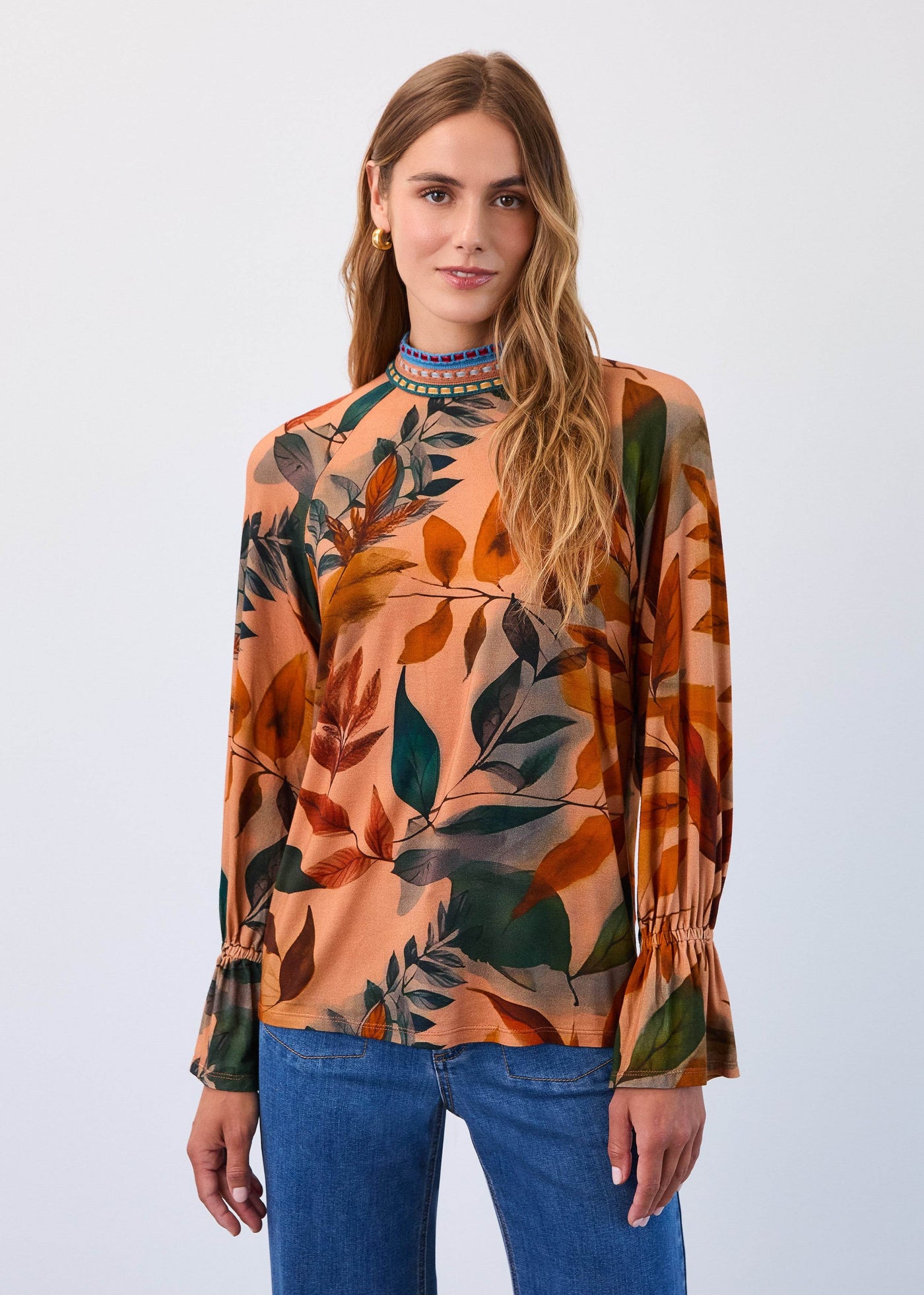 Mock Neck Trimmed Top - Dream Pants