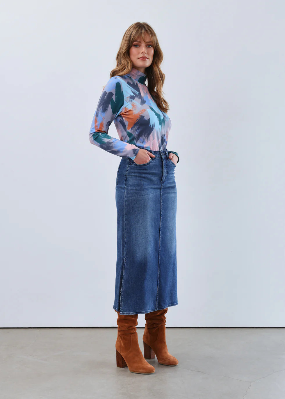 Column Midi Skirt French Dressing Jeans