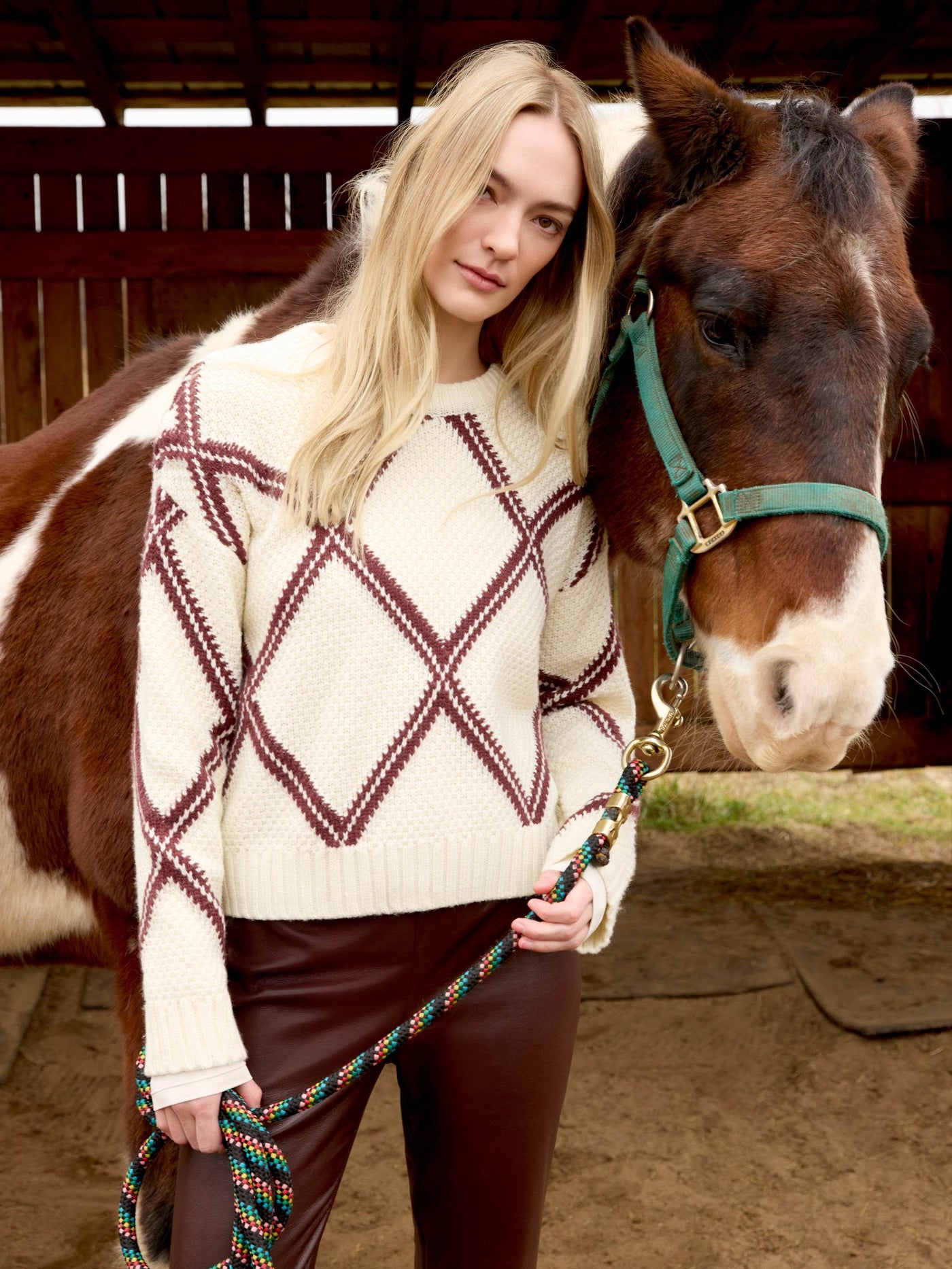 Diamond Crew Neck Sweater - Dream Pants