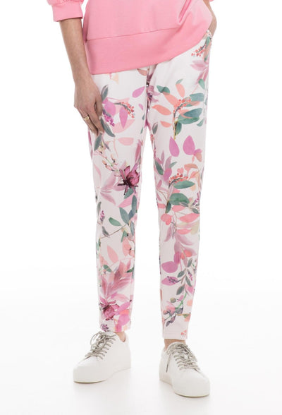 Flower Print Drawstring Pants Orly Apparel