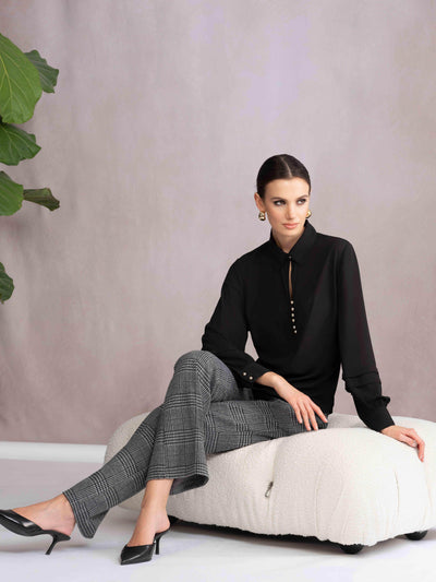 Elegant Button-Detail Blouse - Dream Pants