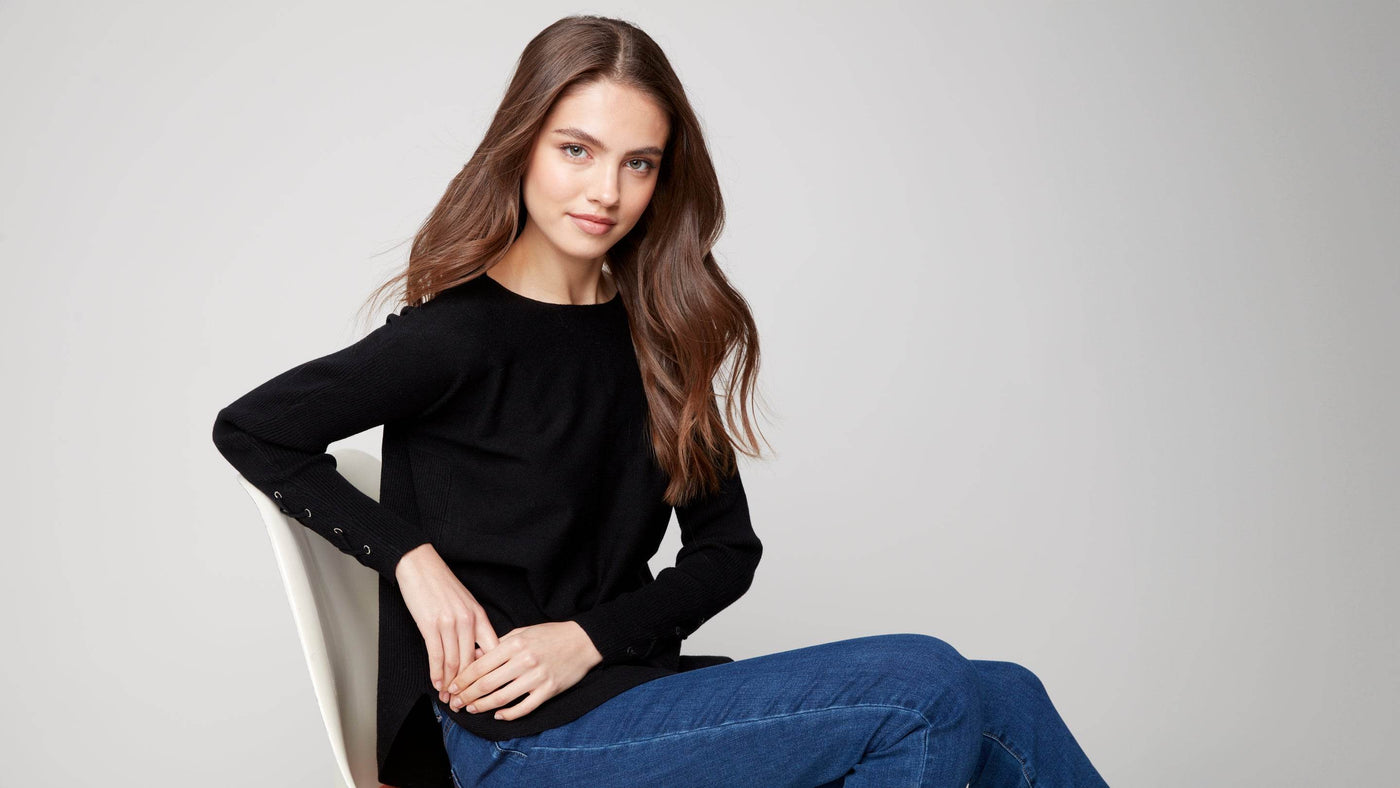 Knit Sweater With Lace-Up Cuffs - Dream Pants