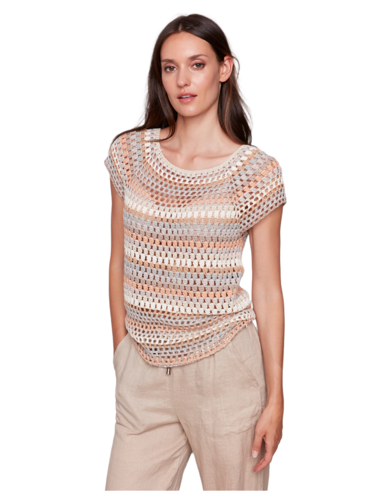 Crochet Cap Sleeve Top Charlie B