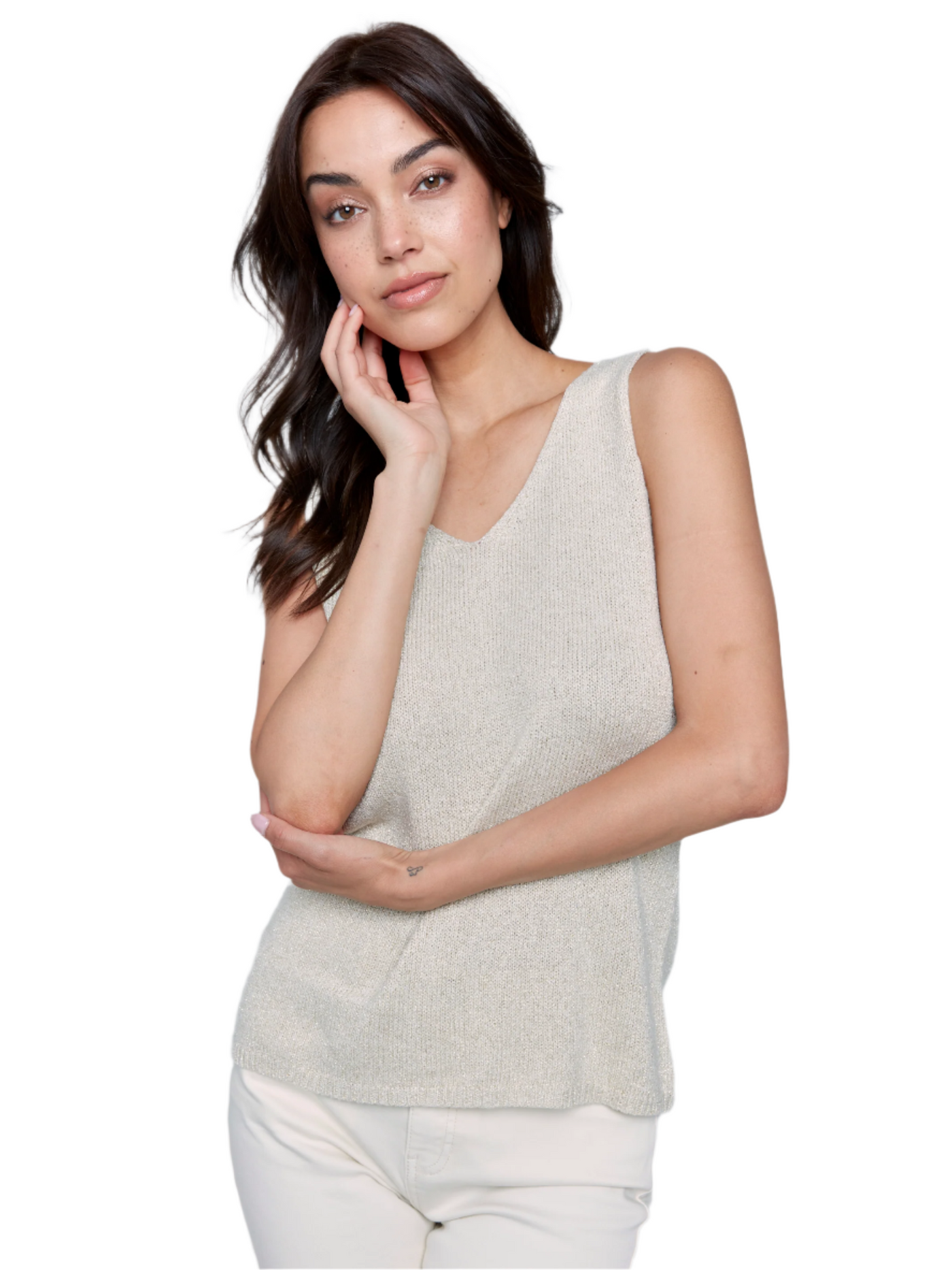 Metallic Lurex Knit Cami Charlie B