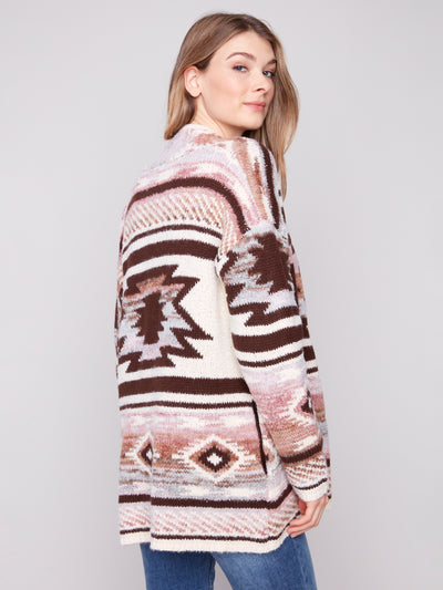 Space Dye Jacquard Cardigan Charlie B