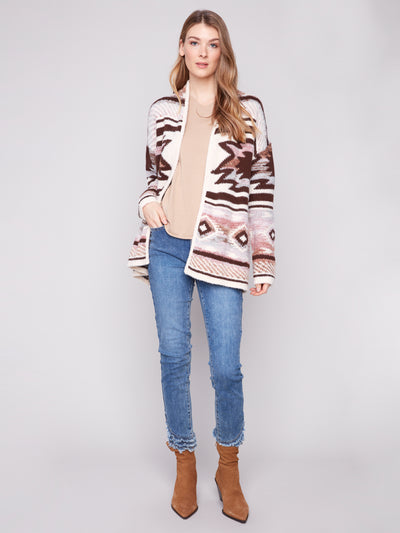 Space Dye Jacquard Cardigan Charlie B