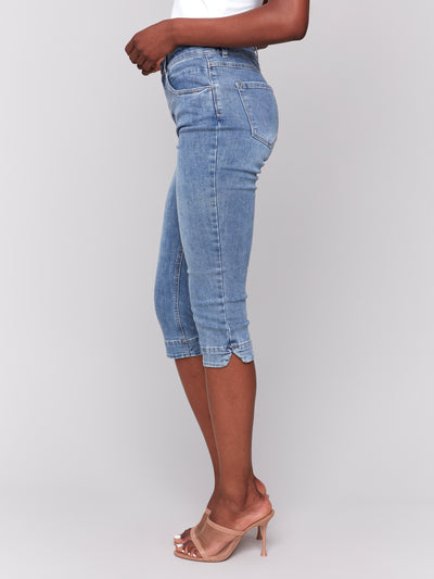 Knee High Capri Denim Pant