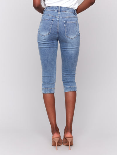 Knee High Capri Denim Pant