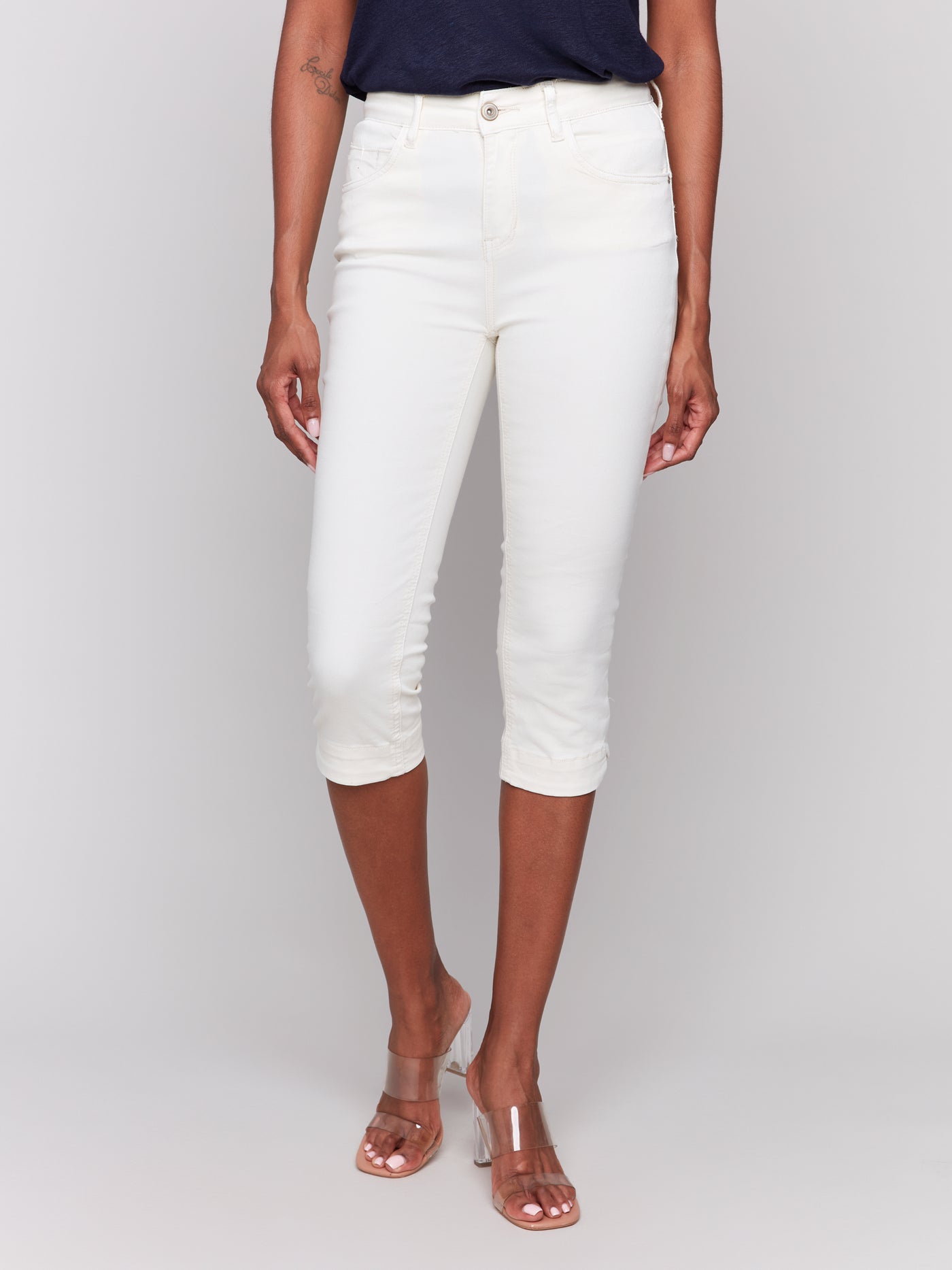 Knee High Capri Denim Pant