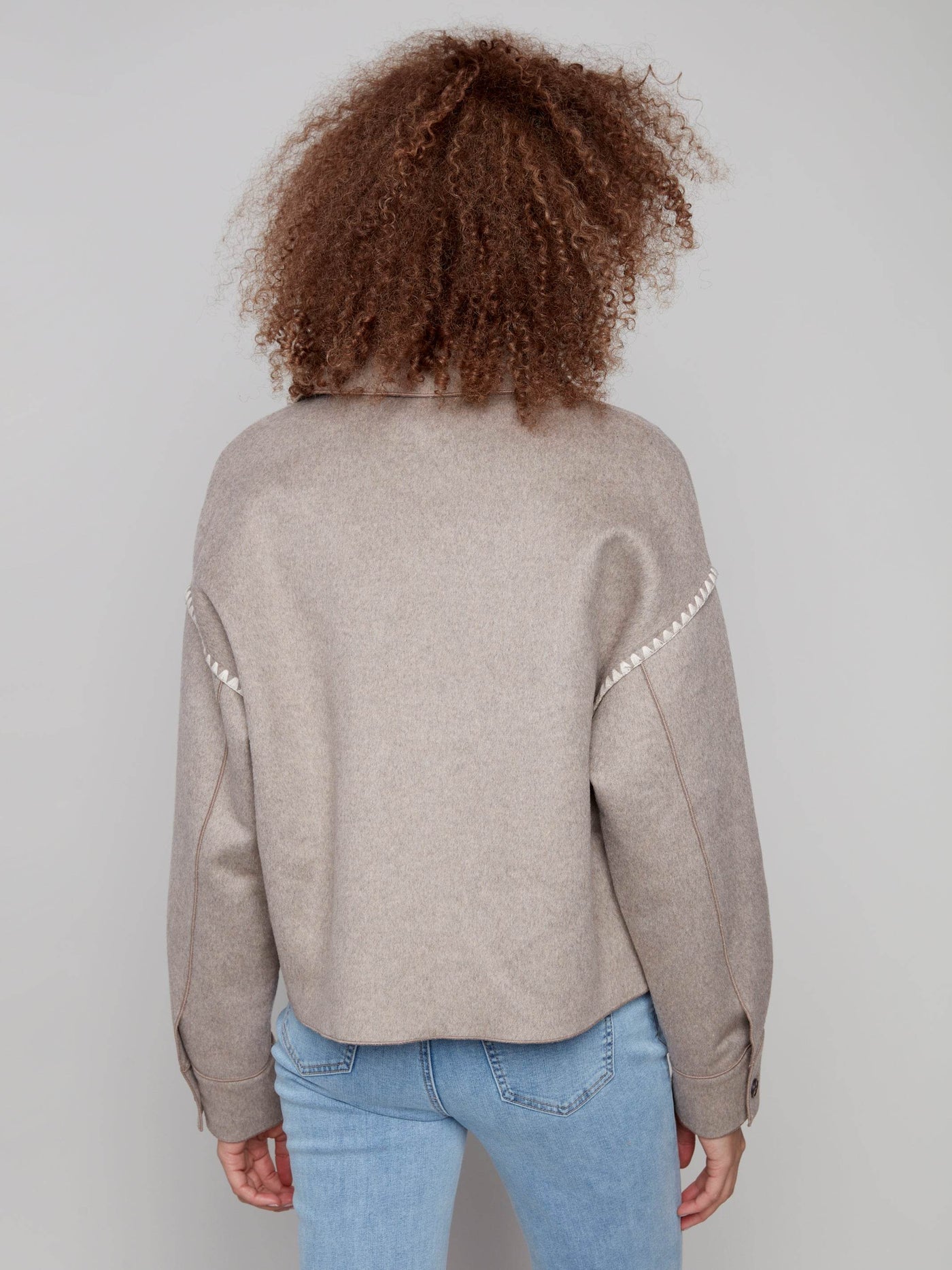 Short Double-Faced Wool Jacket - Dream Pants