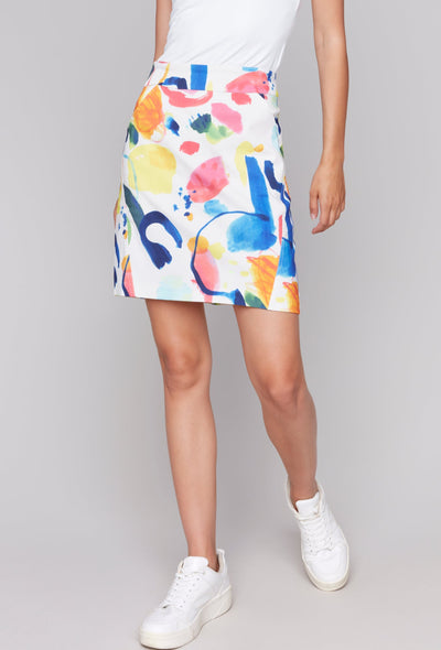 Printed Stretch Skort Charlie B