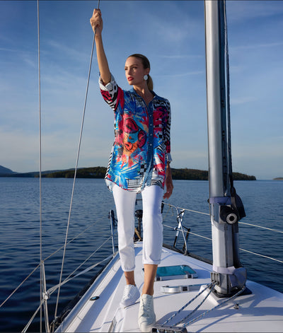 Urban Denim-Trim Tunic Frank Lyman