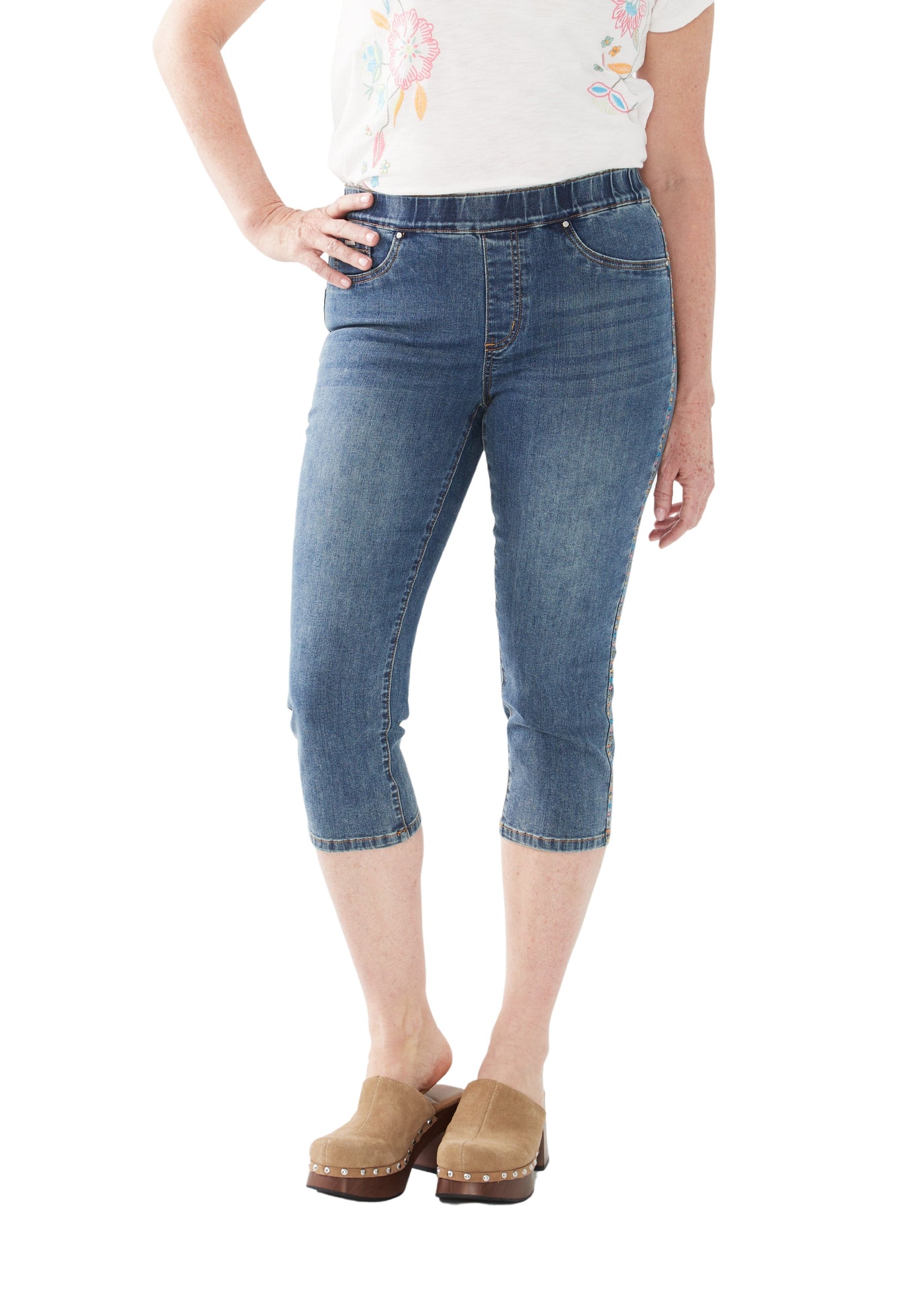 Pull-On Capri French Dressing Jeans