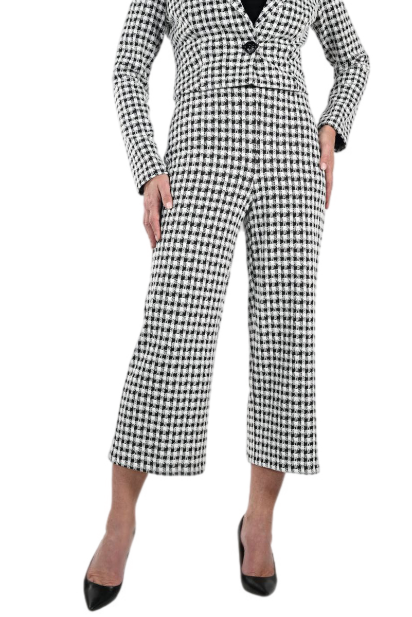 Frank Lyman Houndstooth Wide Leg Pant 