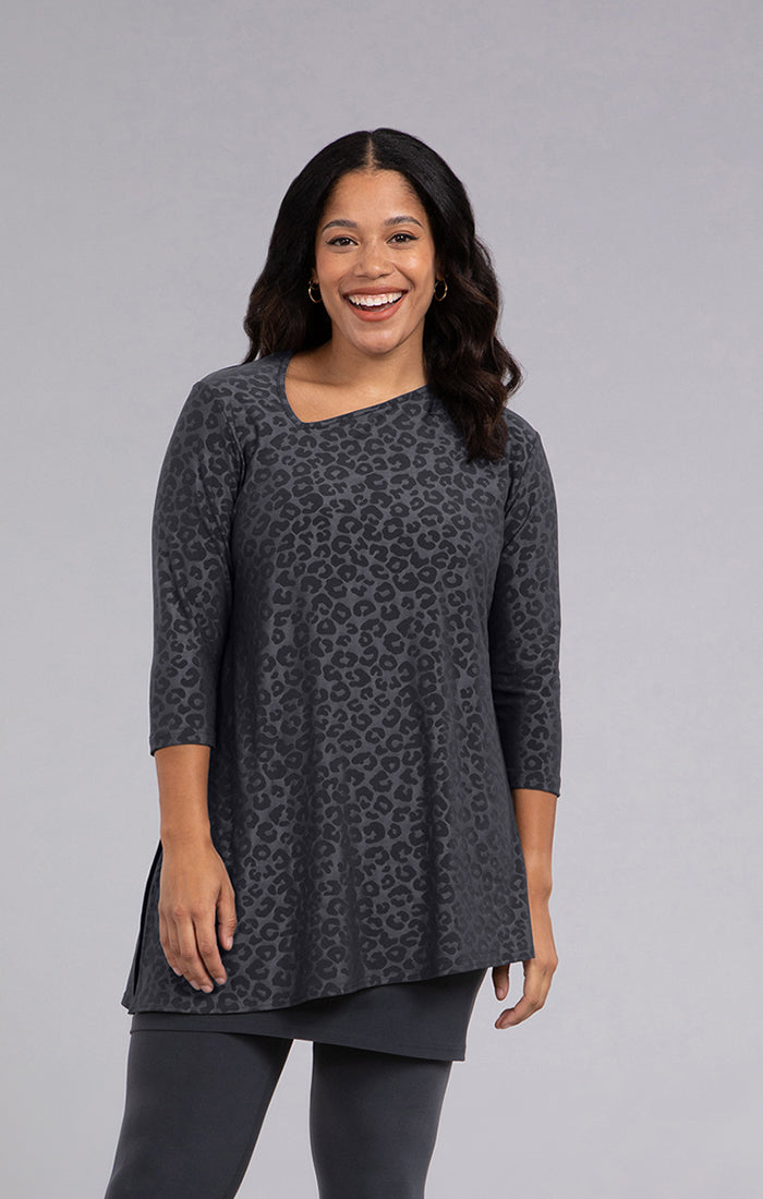 Sympli Angle Tunic, 3/4 Sleeve 