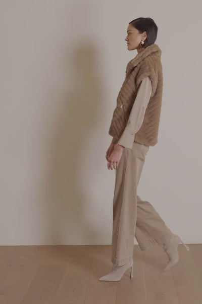 Jean classique à jambes larges à enfiler