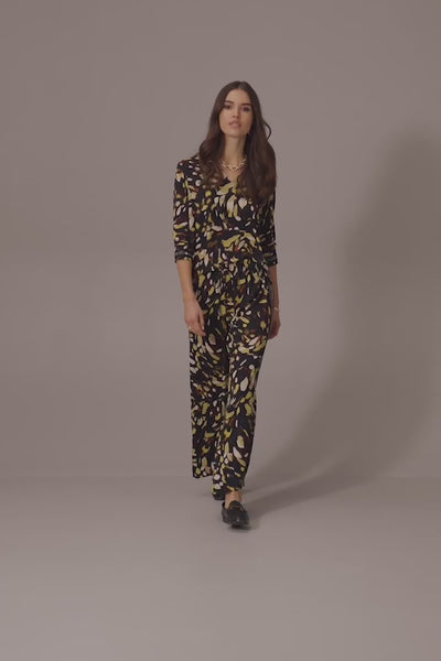 Recycled Soft Twill Animal Print Straight Top