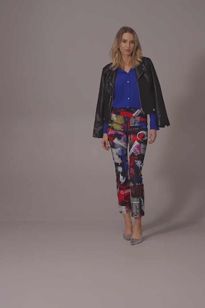 Foiled Faux Suede Fitted Jacket