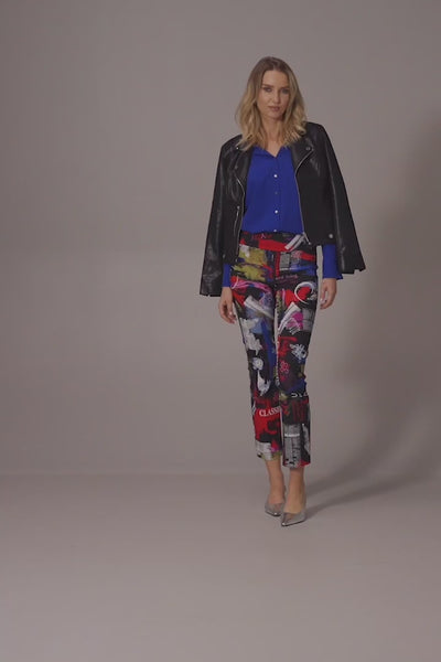 Foiled Faux Suede Fitted Jacket