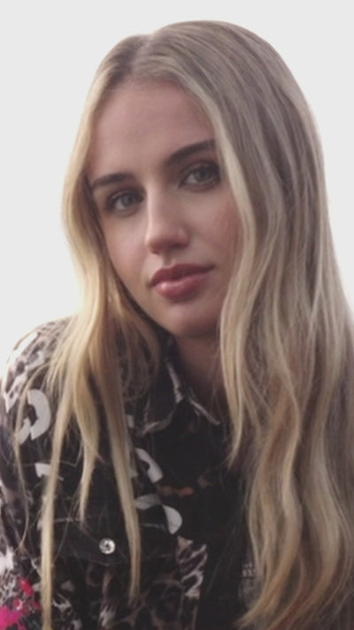 Bold Graphic Button-Up Blouse