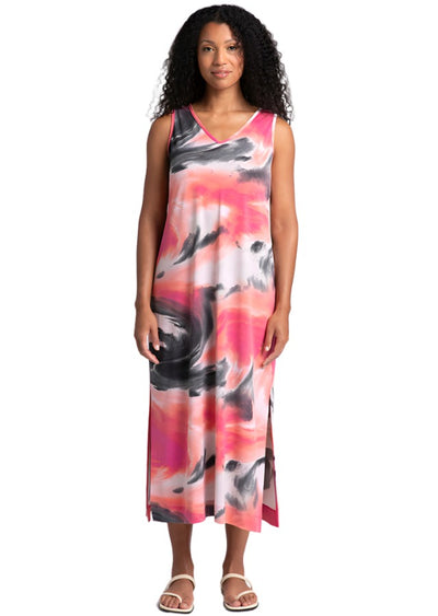 Sympli Print Reversible Slit Tank Dress 