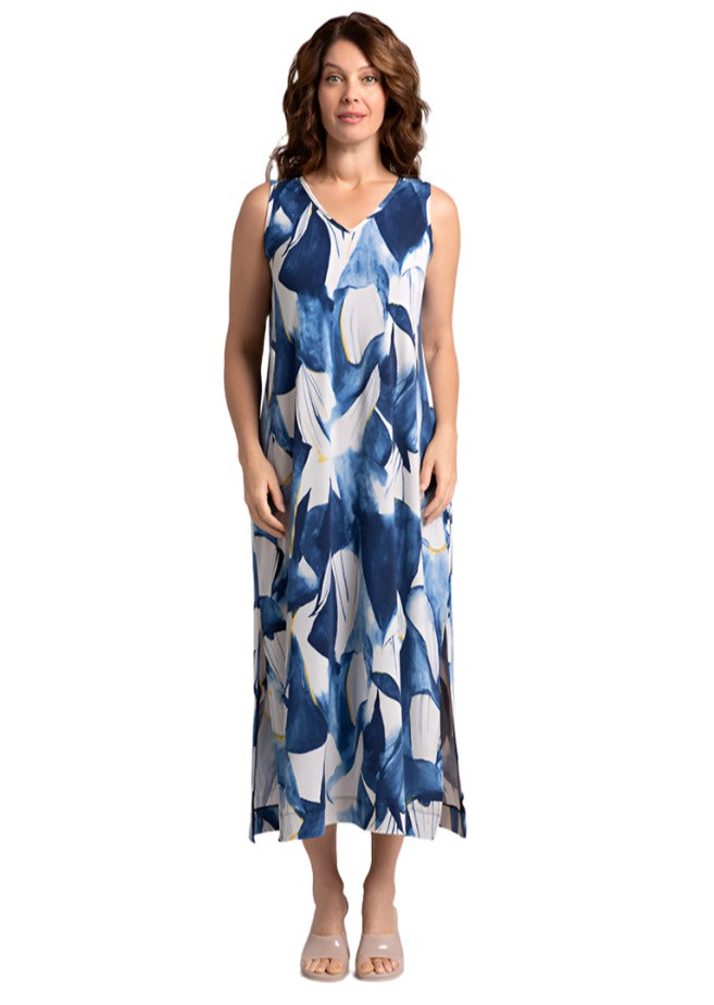 Sympli Print Reversible Slit Tank Dress 