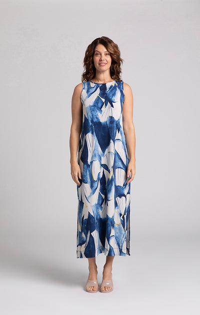 Sympli Print Reversible Slit Tank Dress 