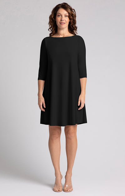 Nu Trapeze Dress, 3/4 Sleeve Sympli