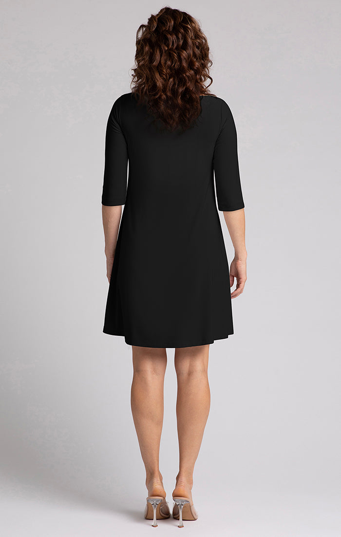 Nu Trapeze Dress, 3/4 Sleeve Sympli