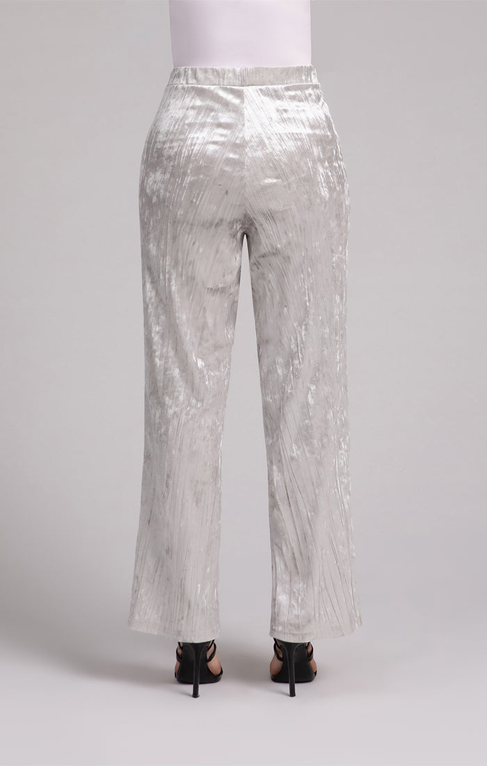 Straight Leg Pant, Crinkle Velvet Sympli