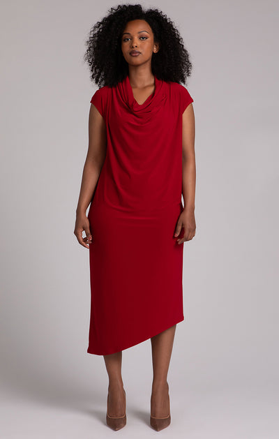 Draped Cowl Dress Sympli