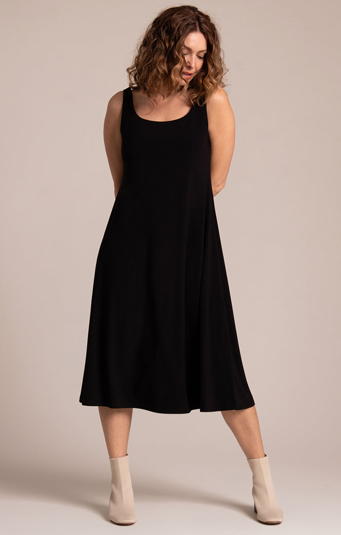 Square Neck Fit and Flare Dress Sympli