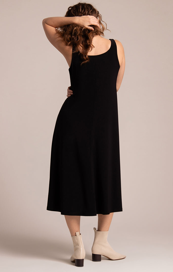 Square Neck Fit and Flare Dress Sympli