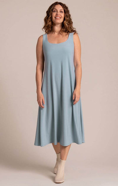 Square Neck Fit and Flare Dress Sympli