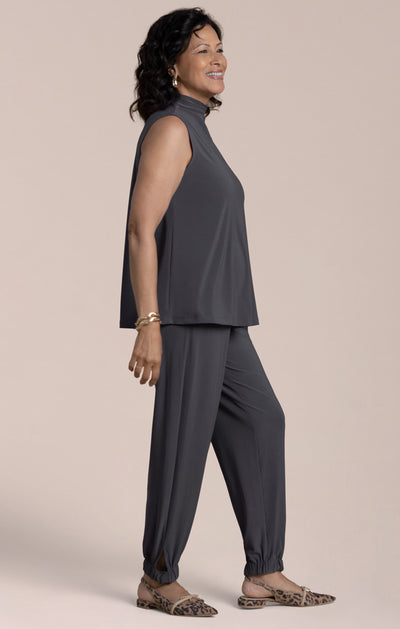 Sleeveless Echo Mock Neck Top Sympli