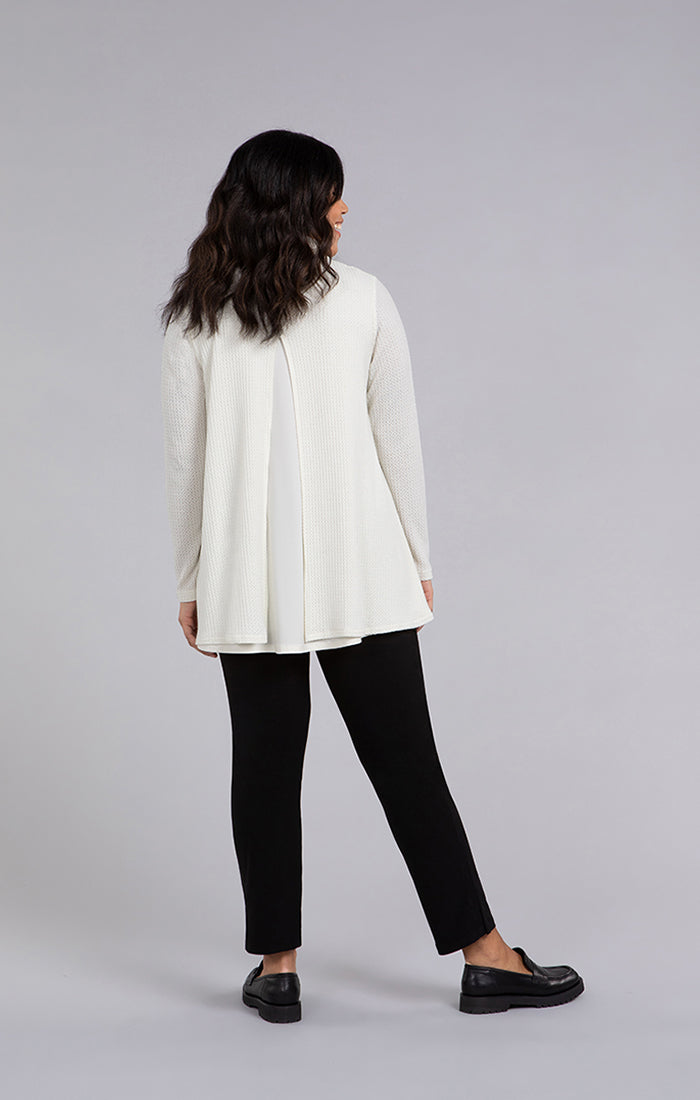 Sympli Split Back Waffle Sweater 