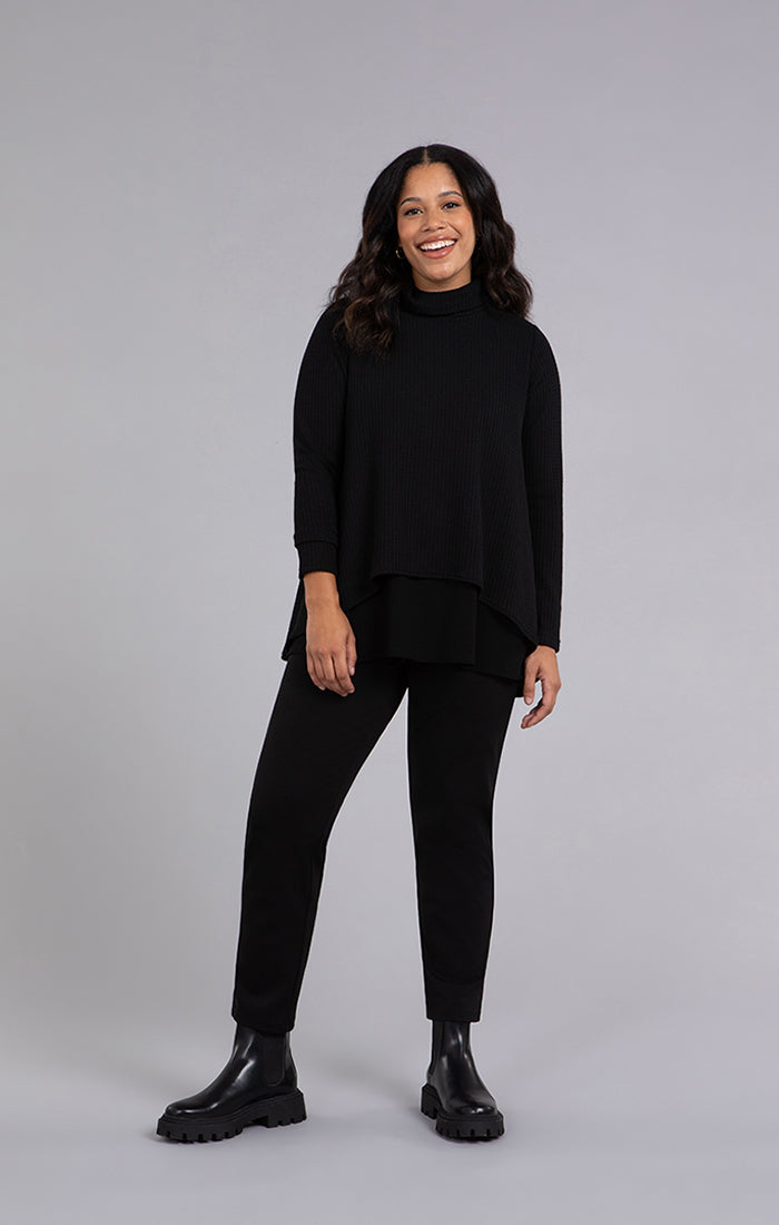 Sympli Split Back Waffle Sweater 