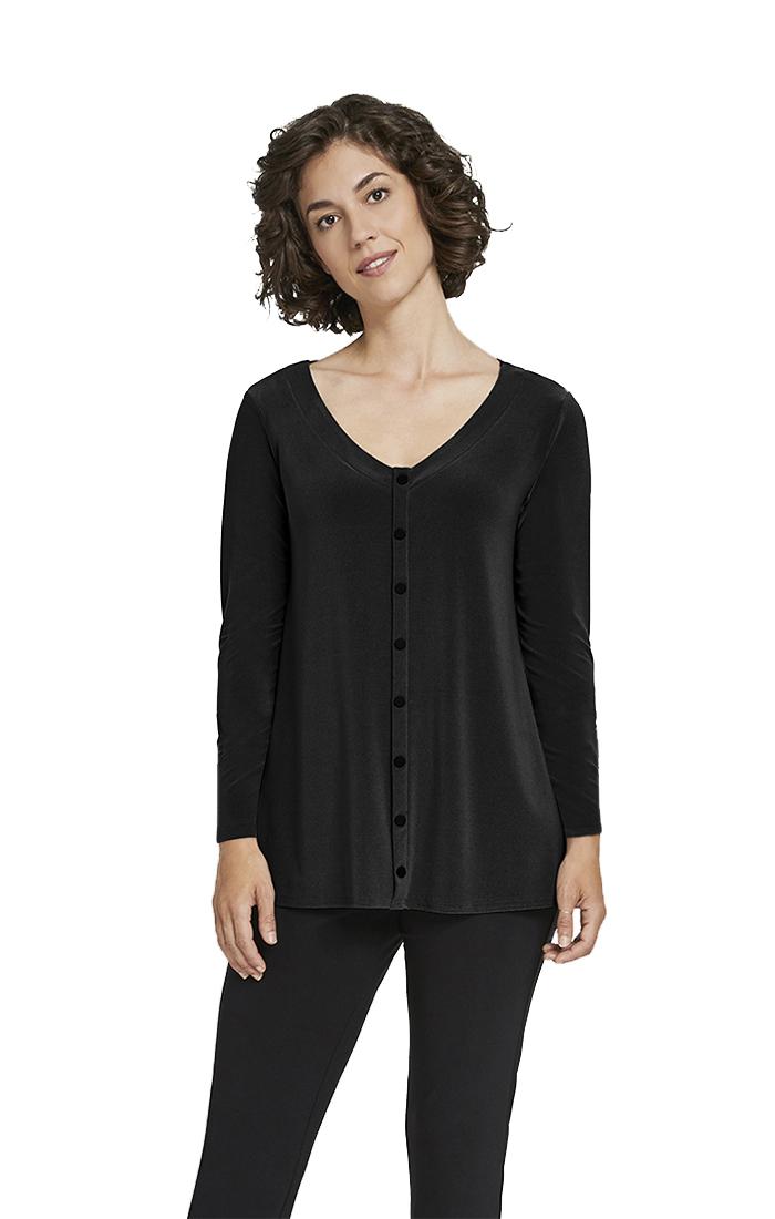 Sympli Icon Reversible Top Style 22220Z-3, Long Sleeves, Color Black 